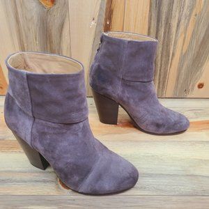 RAG & BONE Classic Newbury Bootie Suede Asphalt Gray
